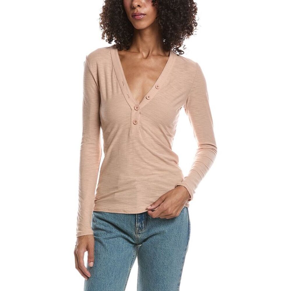 James Perse Womens Henley Top